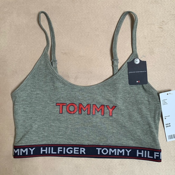 tommy hilfiger grey bralette